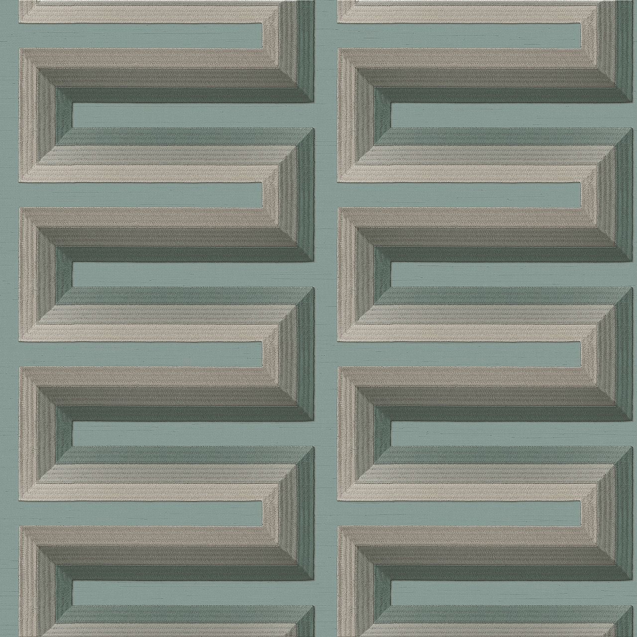 Designs Direct Embroidered Grecian Key Wallpaper